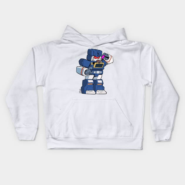 Soundwave and Kitty Ravage Kids Hoodie by matthewart